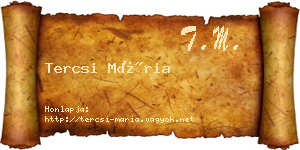 Tercsi Mária névjegykártya