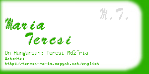 maria tercsi business card